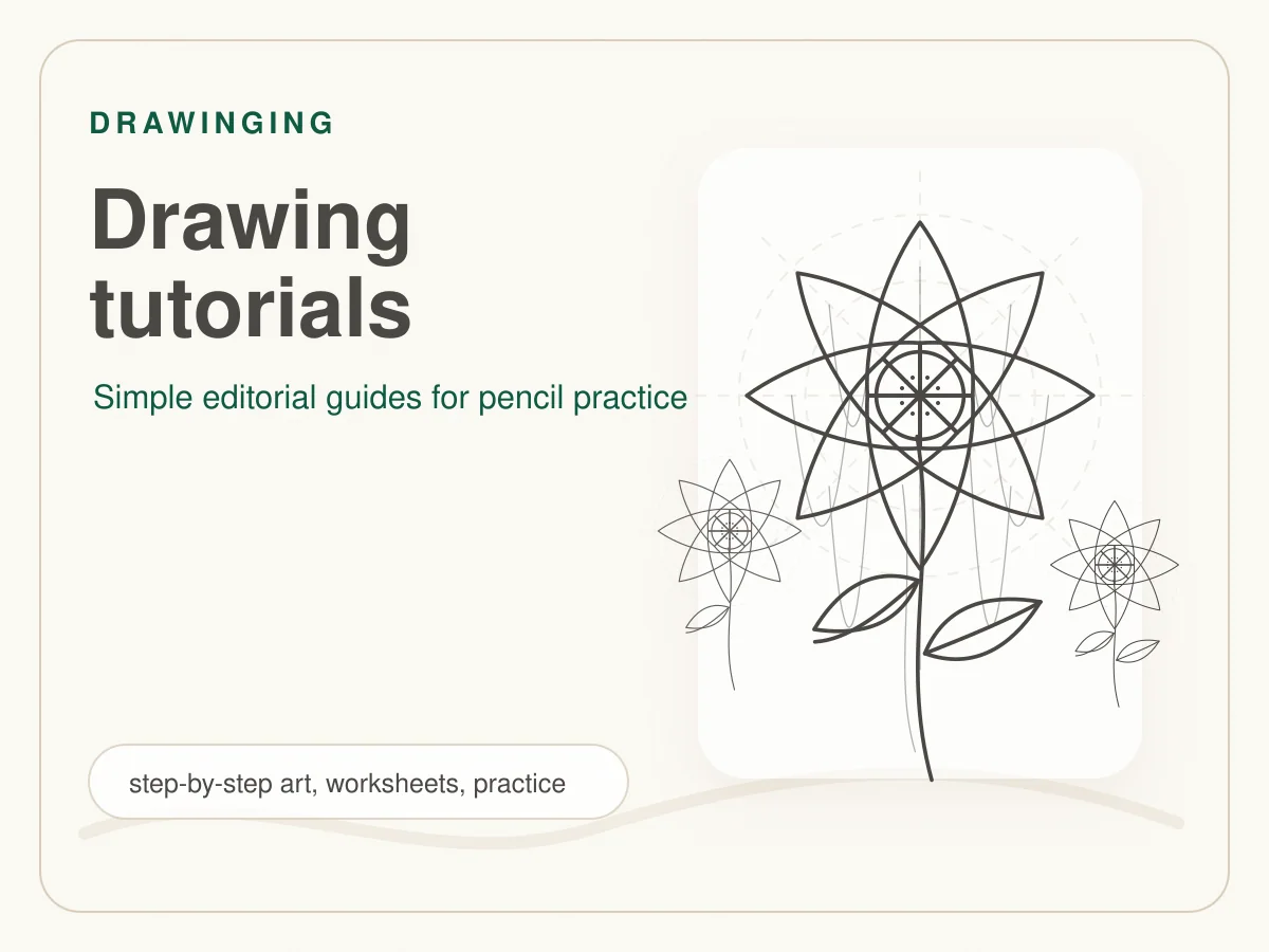 drawing tutorials and printable worksheets
