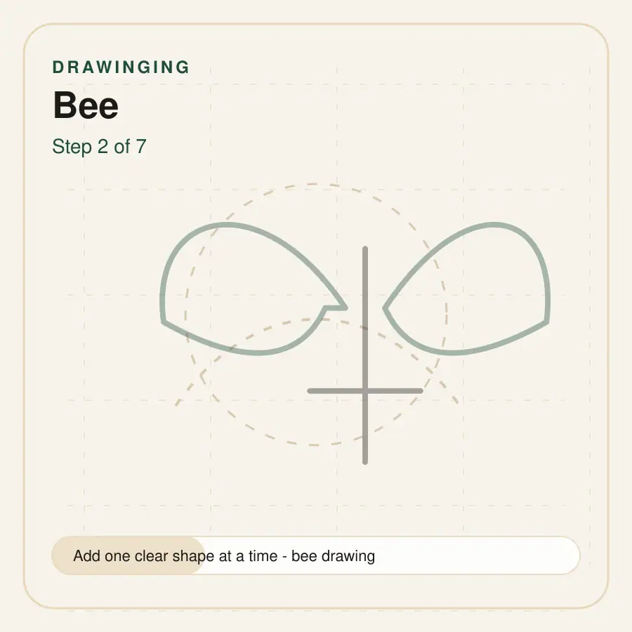 bee drawing step 2