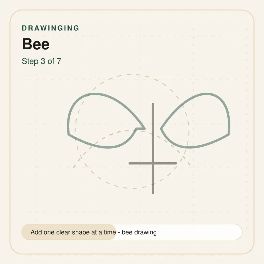 bee drawing step 3