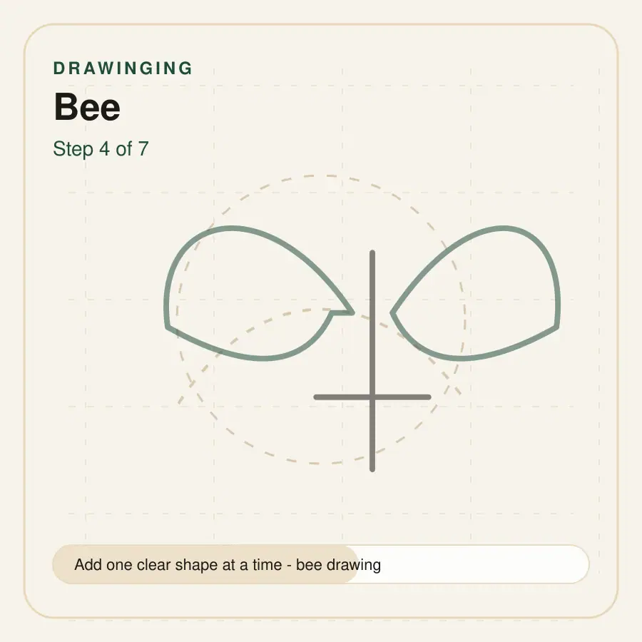 bee drawing step 4