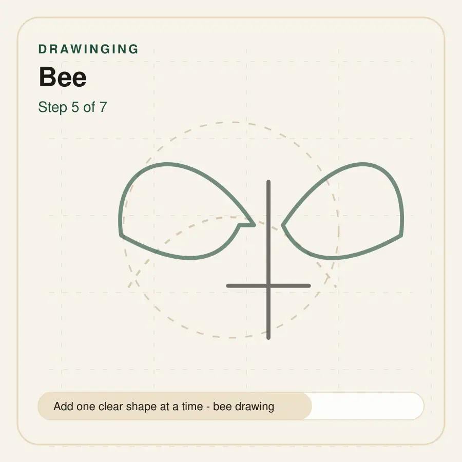bee drawing step 5