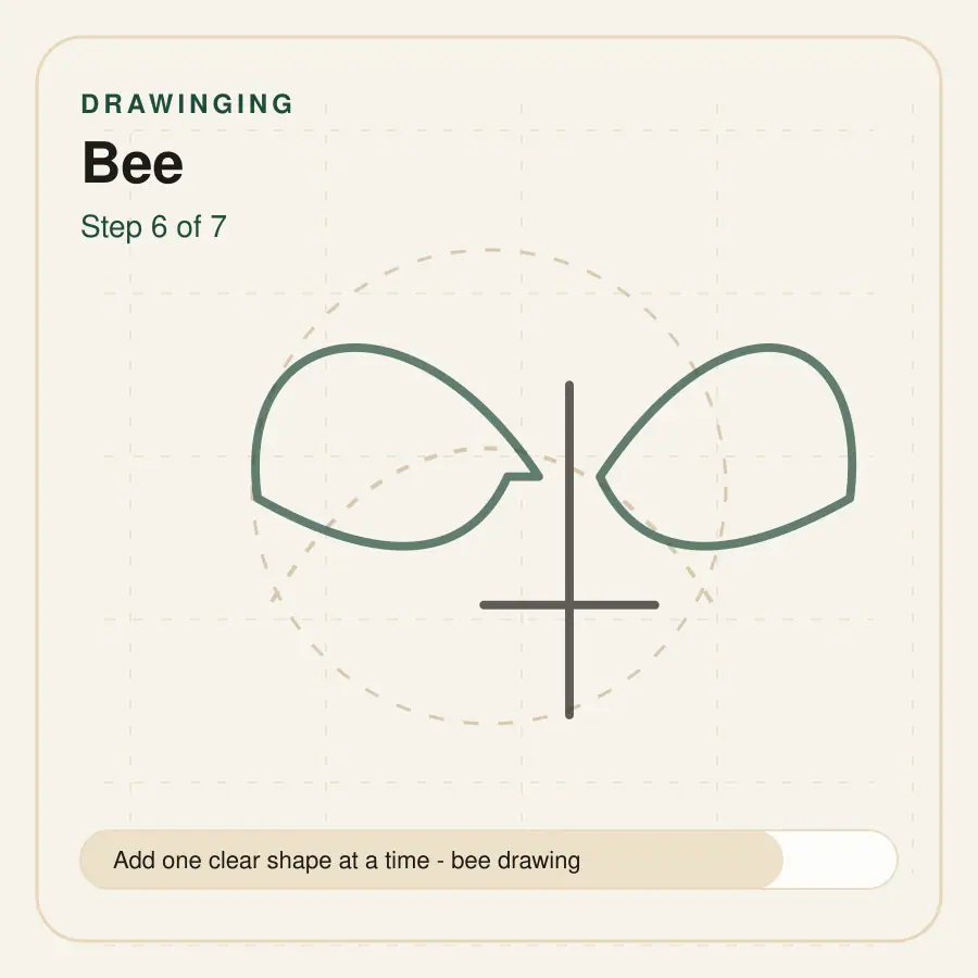 bee drawing step 6