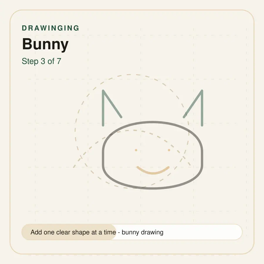 bunny drawing step 3