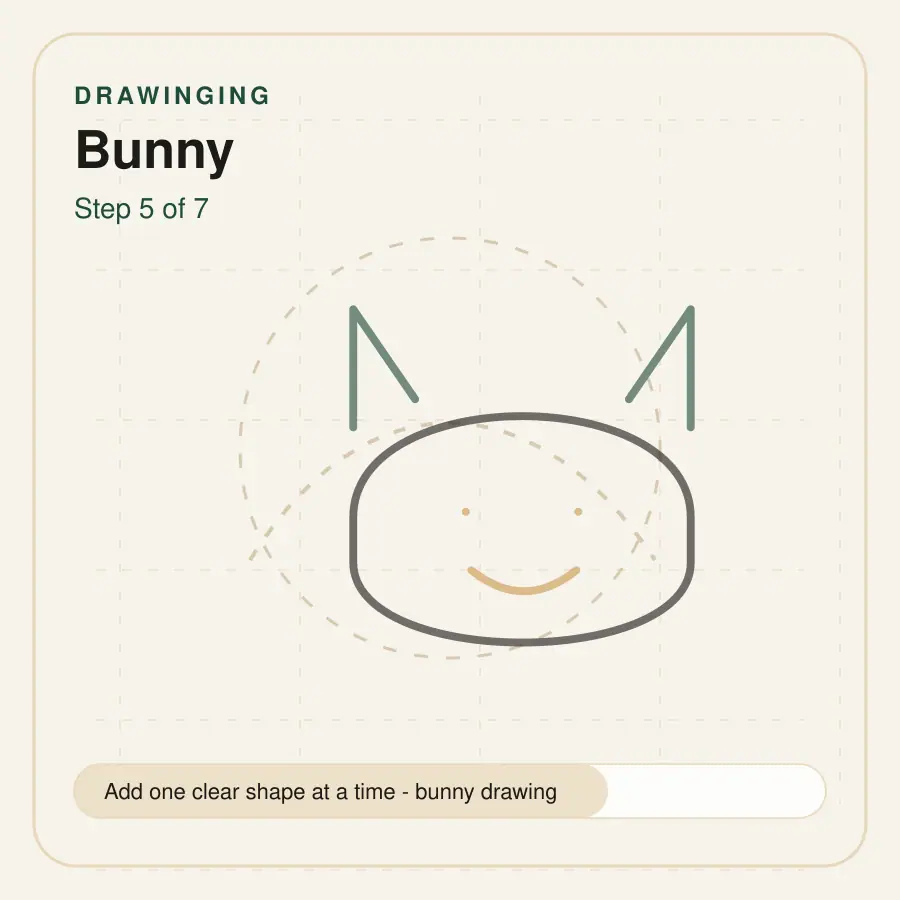 bunny drawing step 5