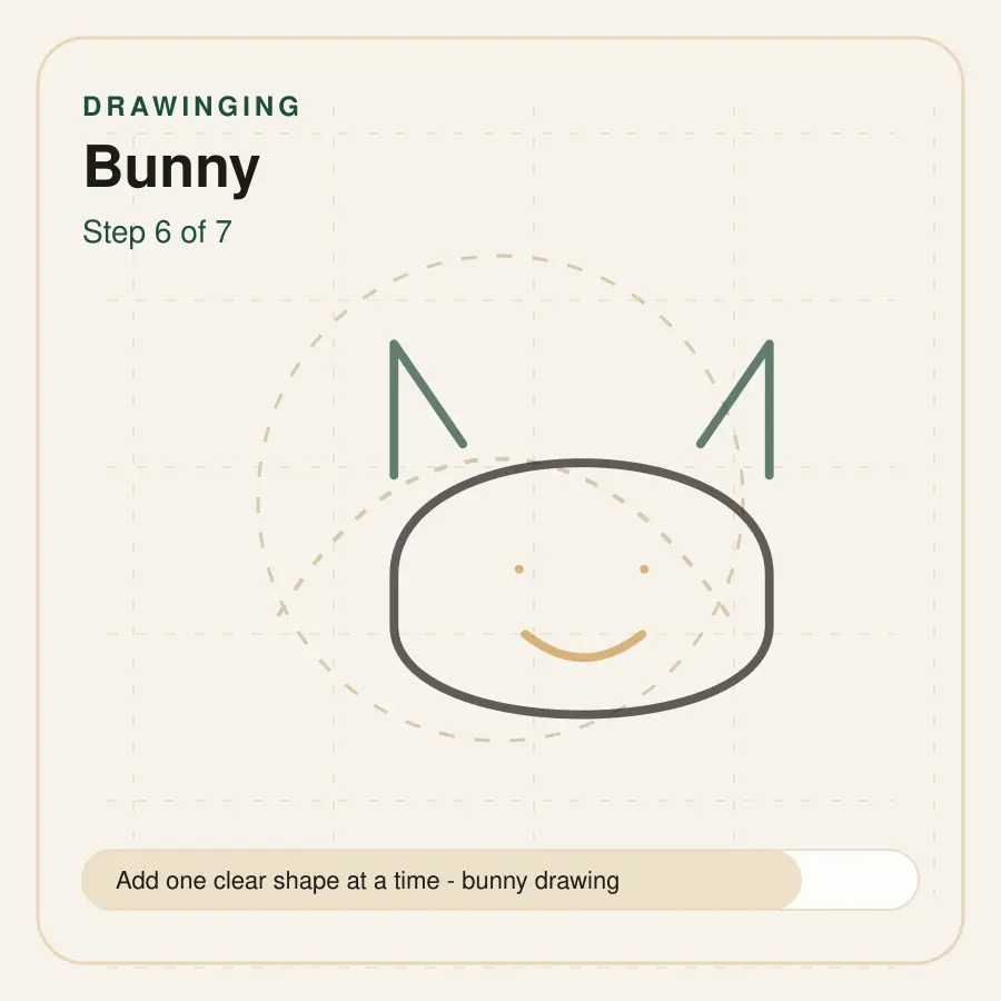bunny drawing step 6