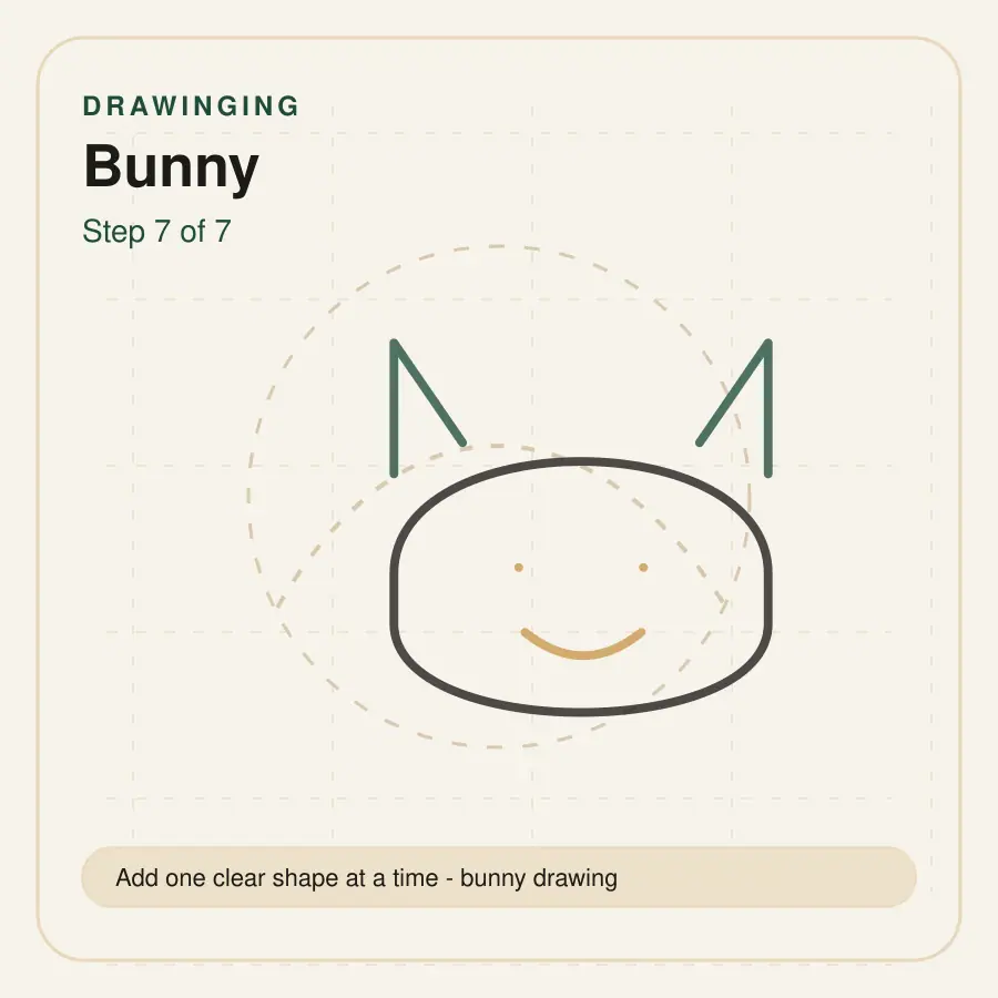 bunny drawing step 7