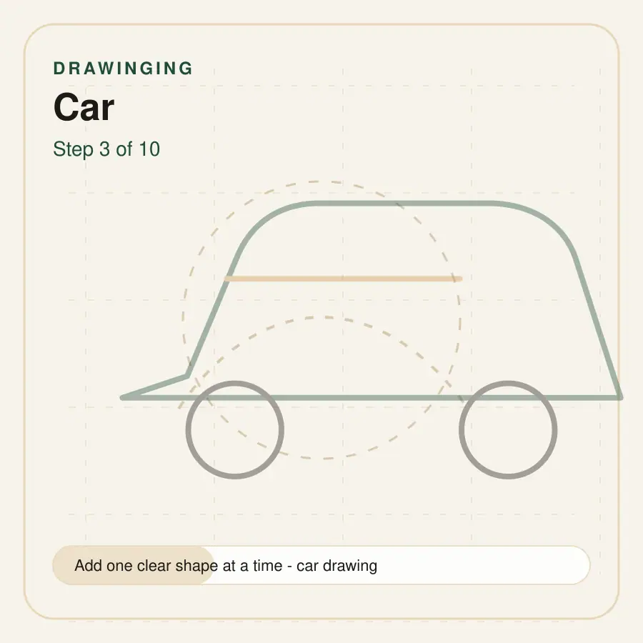 car drawing step 3