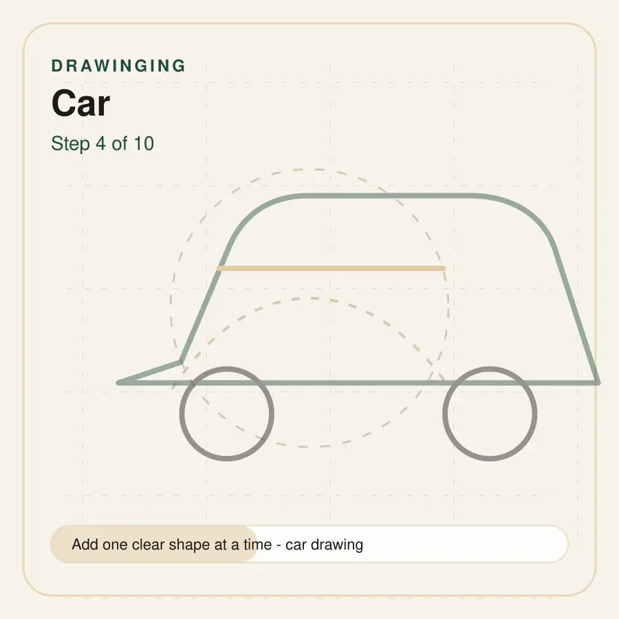 car drawing step 4