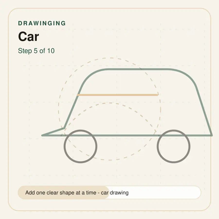 car drawing step 5