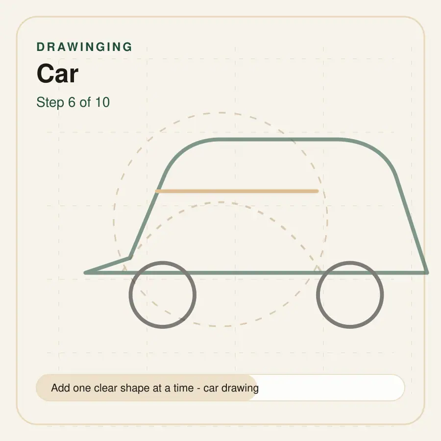 car drawing step 6