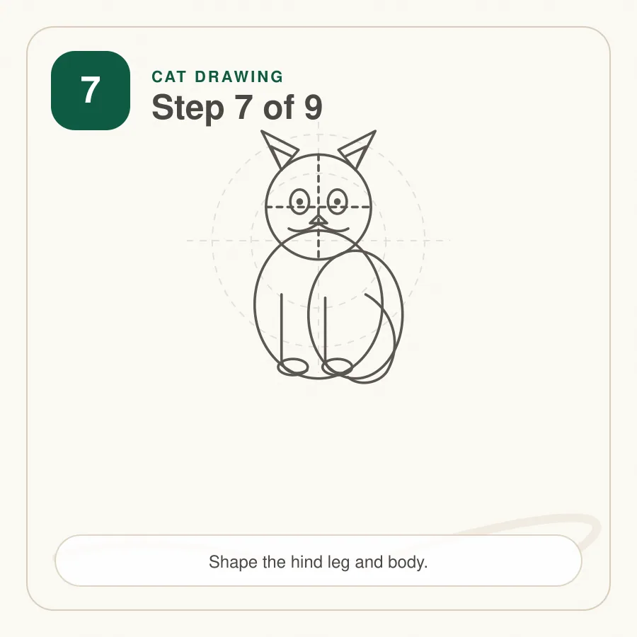 cat drawing step 7