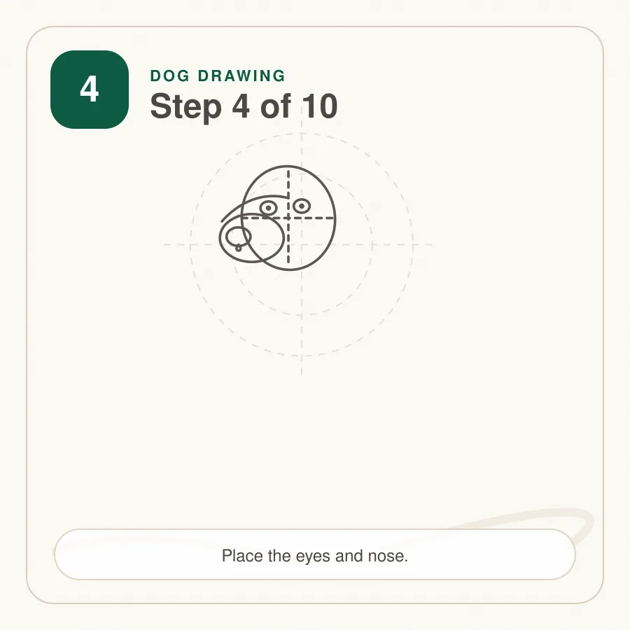 dog drawing step 4