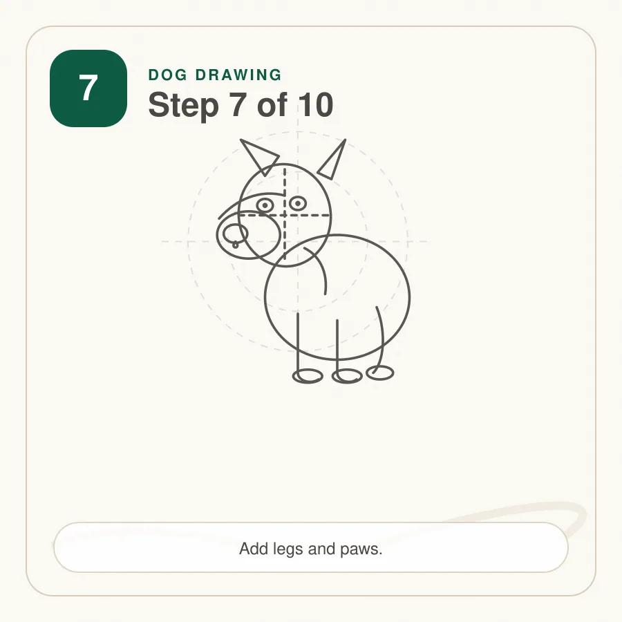 dog drawing step 7