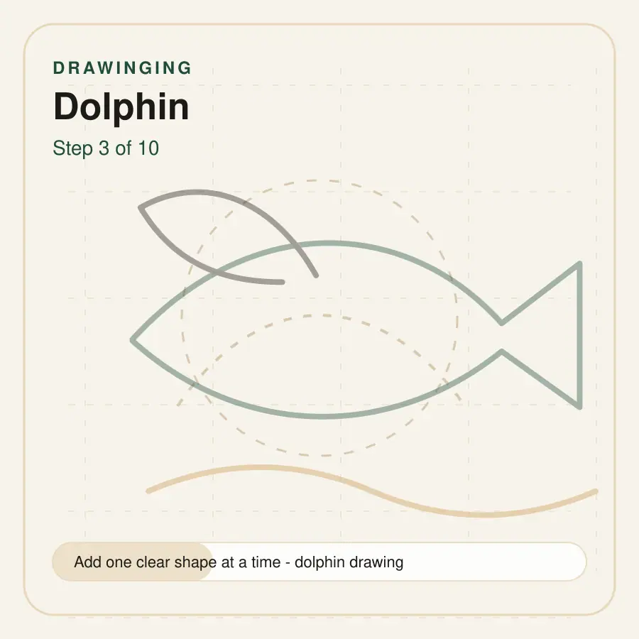 dolphin drawing step 3