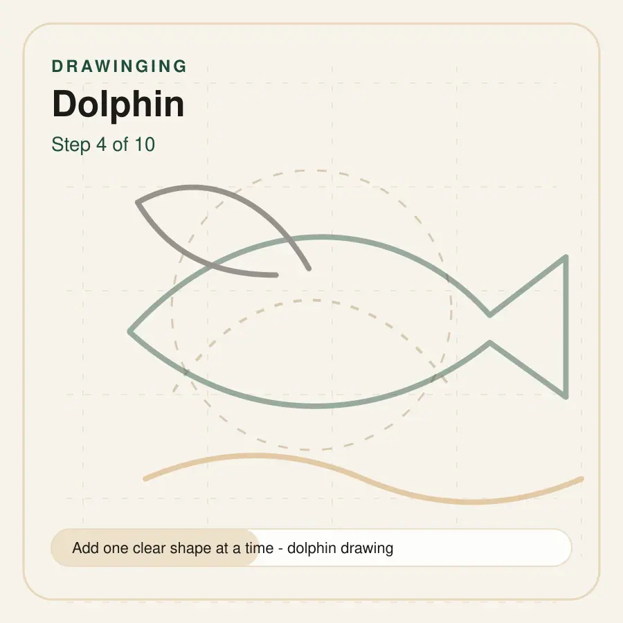 dolphin drawing step 4