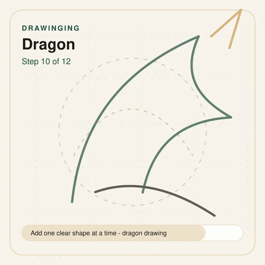 dragon drawing step 10