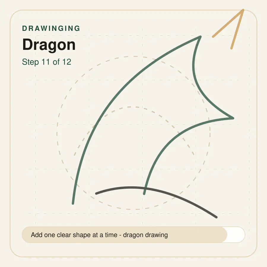 dragon drawing step 11