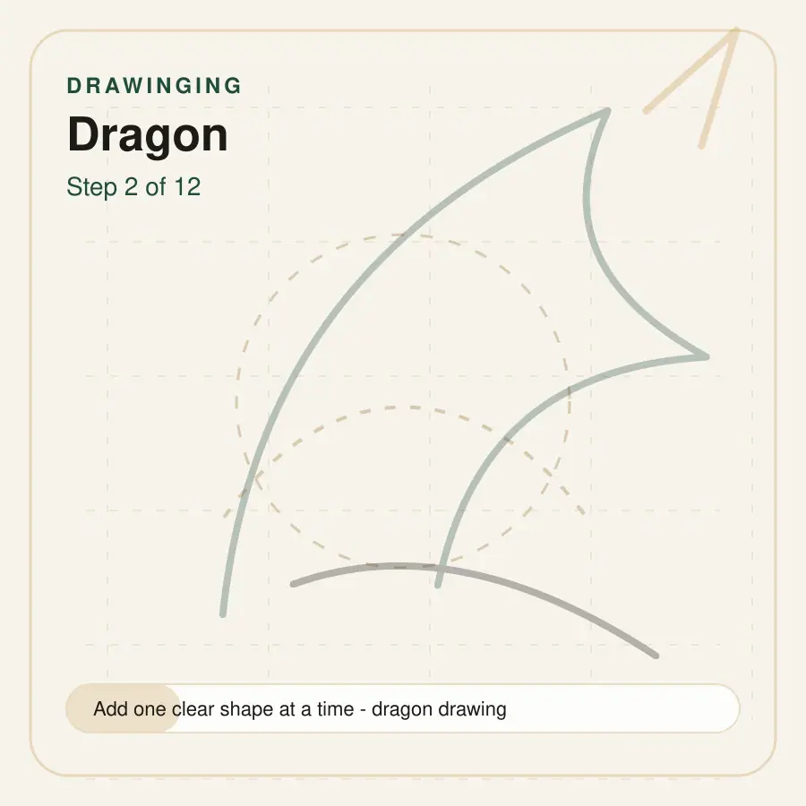 dragon drawing step 2