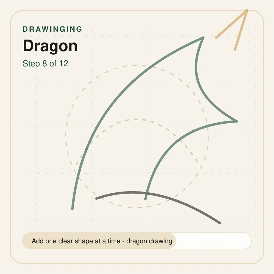 dragon drawing step 8