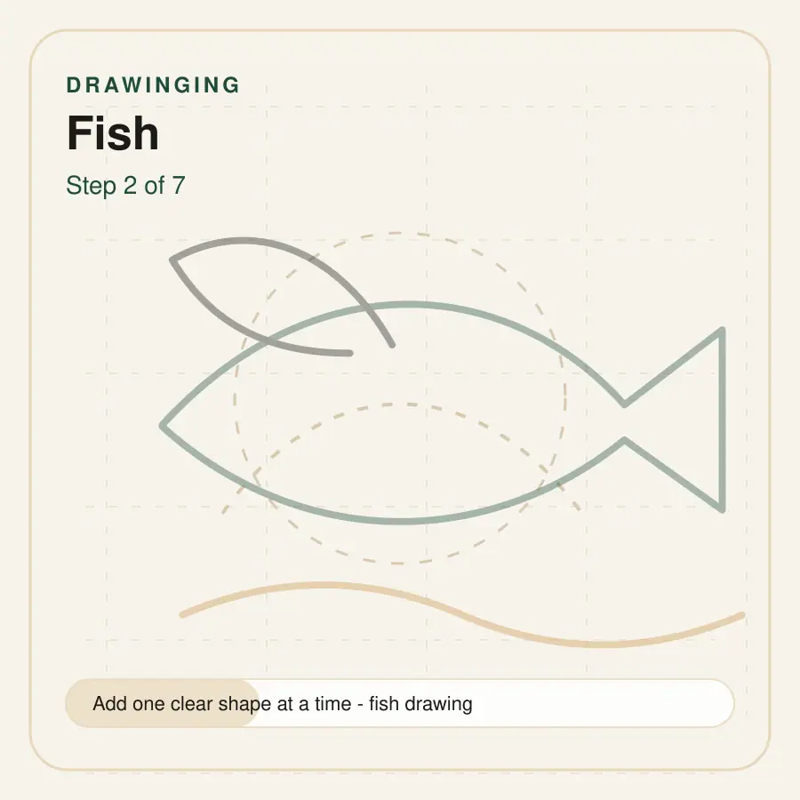 fish drawing step 2