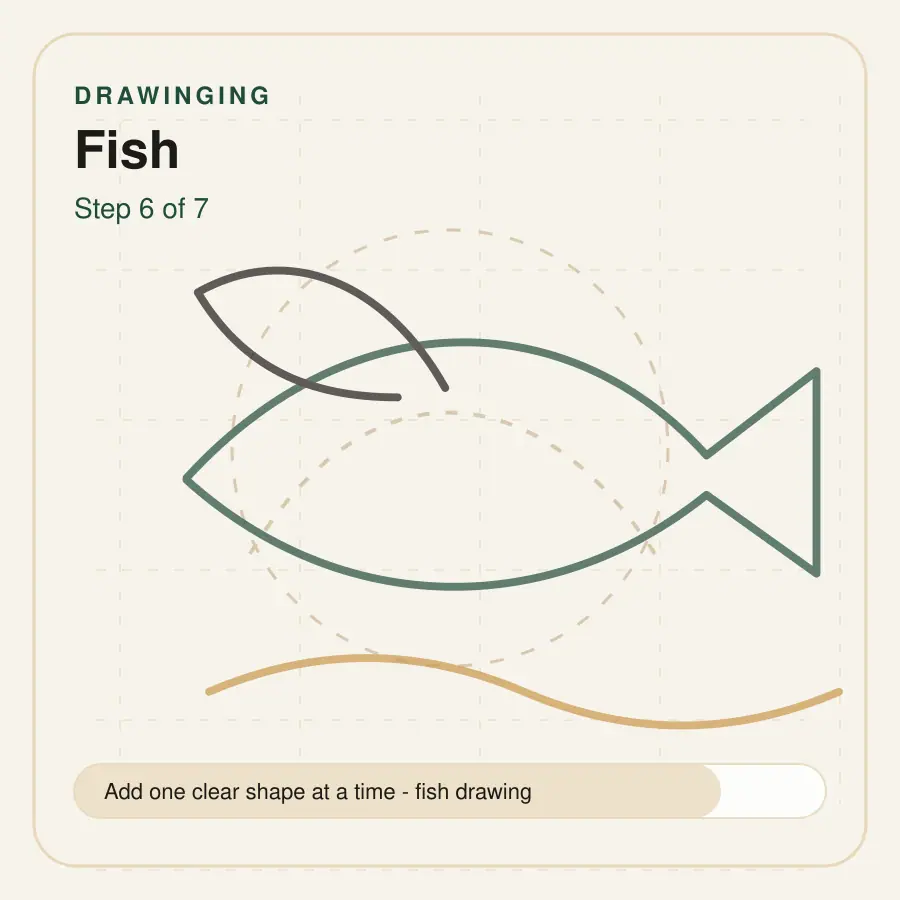 fish drawing step 6