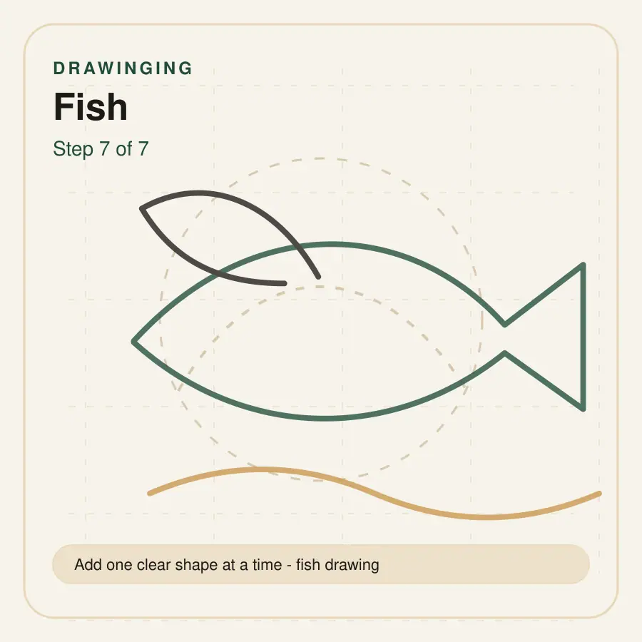 fish drawing step 7