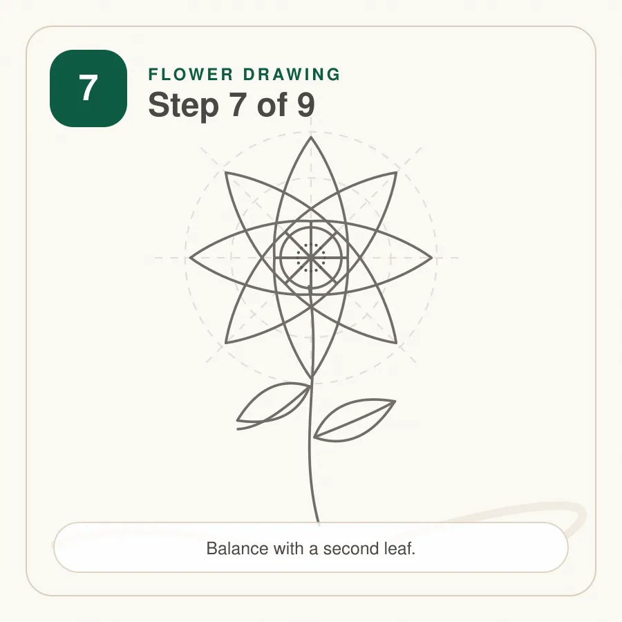 flower drawing step 7 flower drawing step 7 leaves and veins