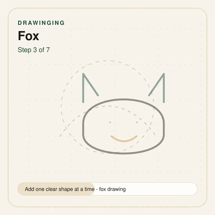 fox drawing step 3