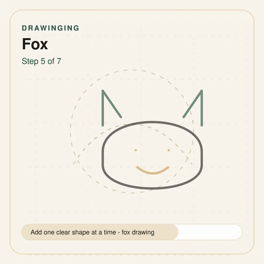 fox drawing step 5