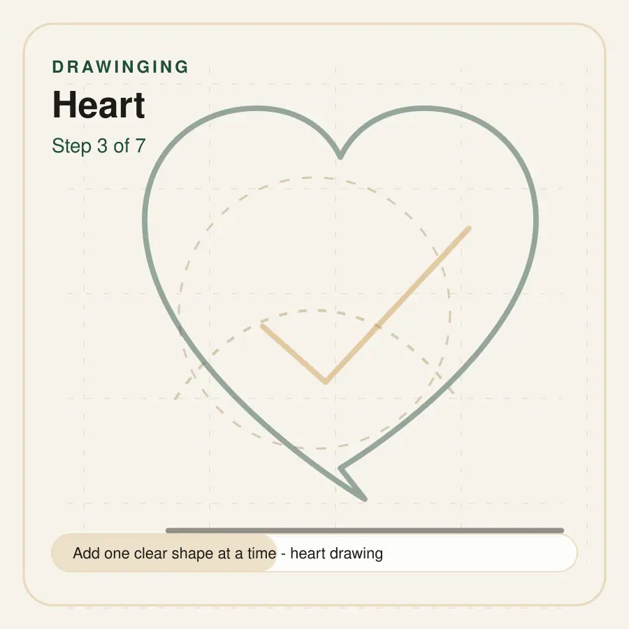 heart drawing step 3