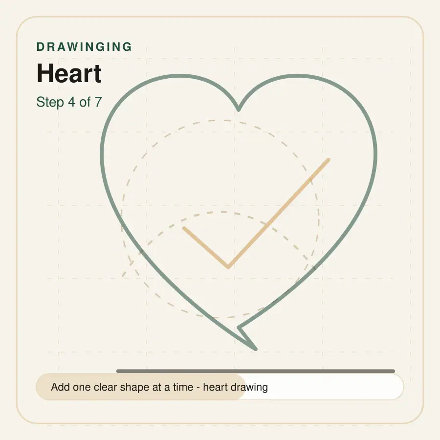 heart drawing step 4