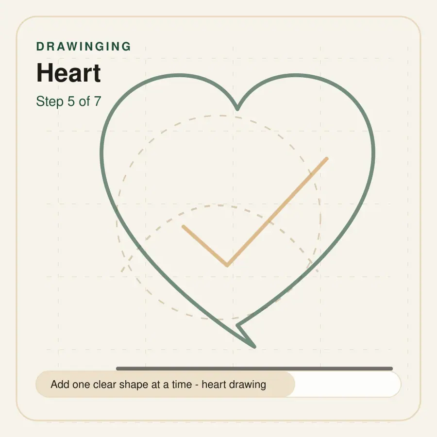 heart drawing step 5