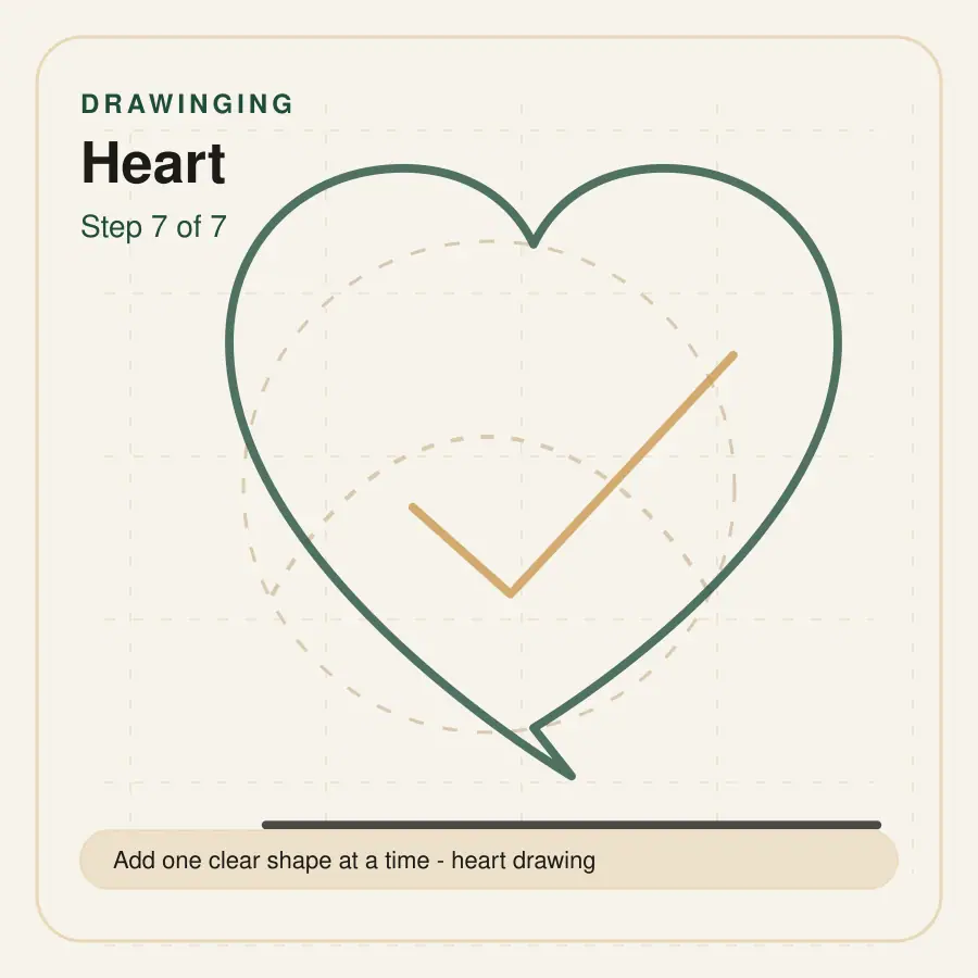 heart drawing step 7