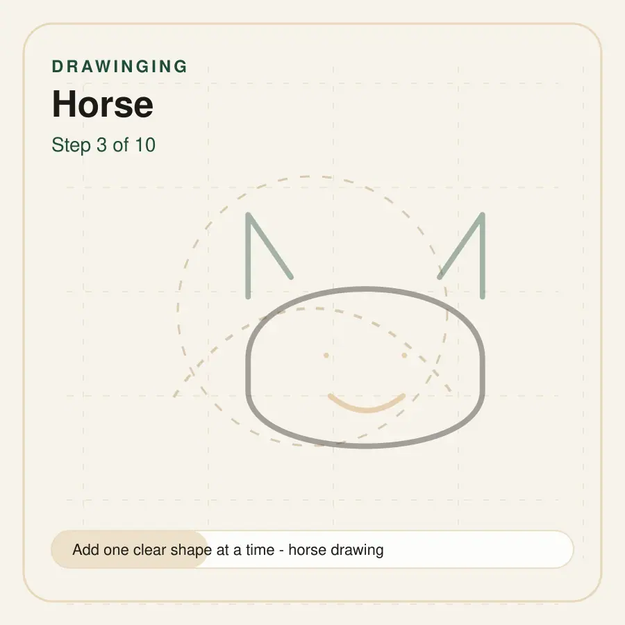 horse drawing step 3