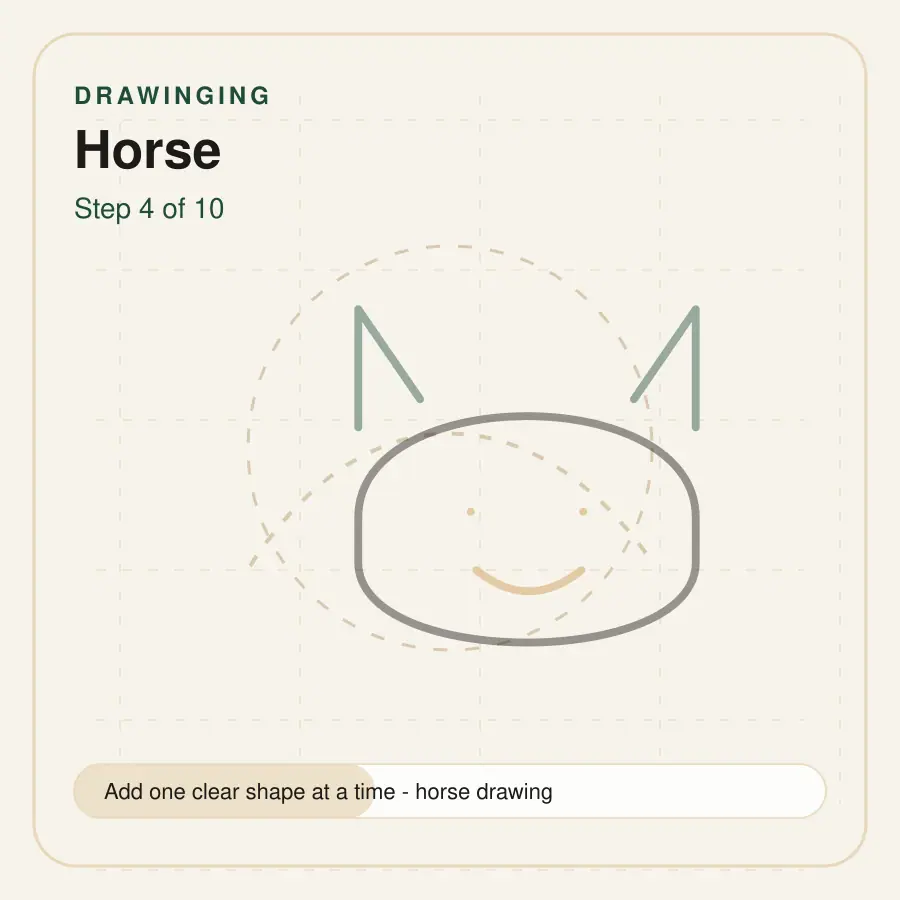 horse drawing step 4
