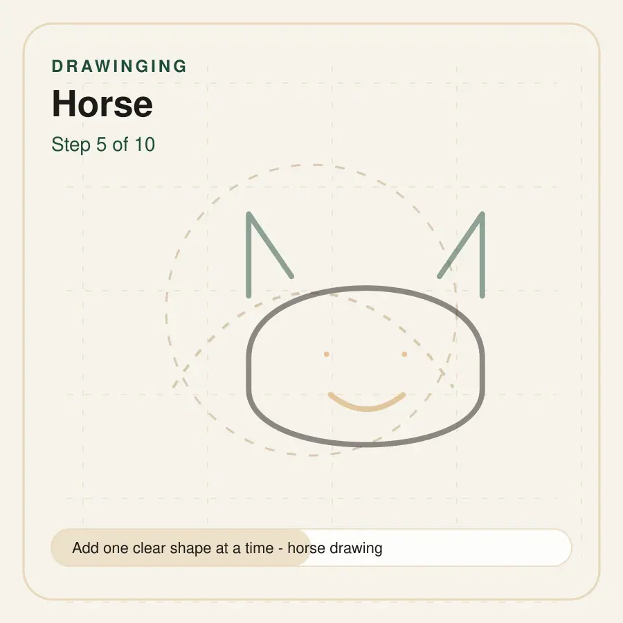 horse drawing step 5