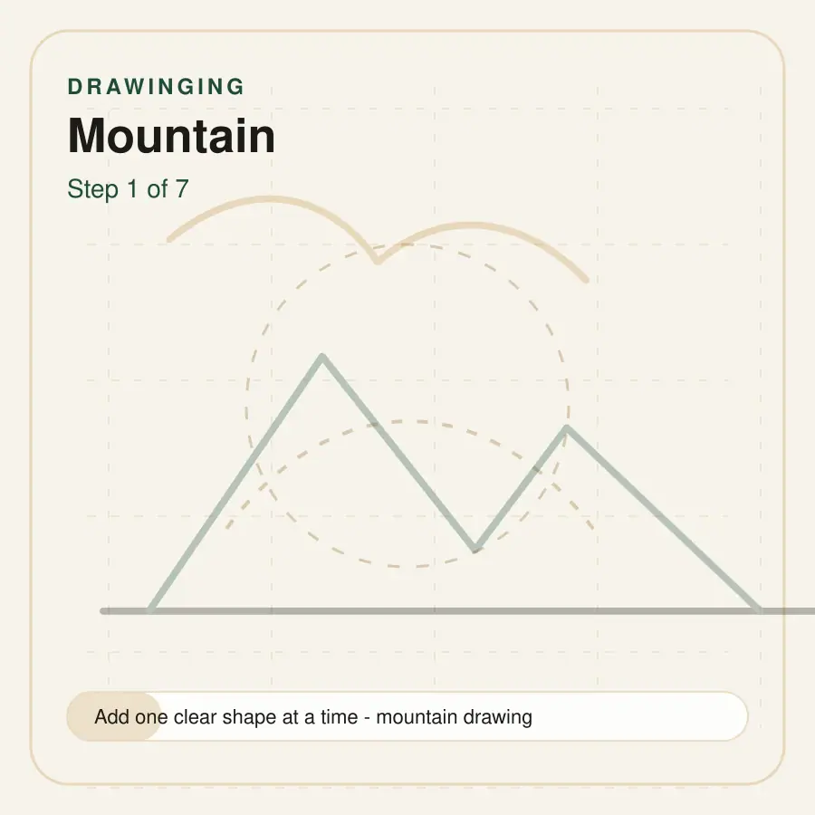 mountain drawing step 1