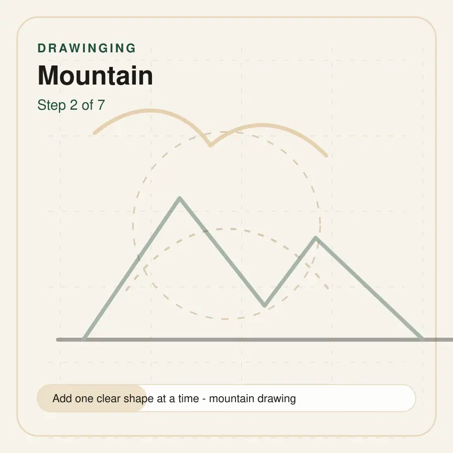 mountain drawing step 2