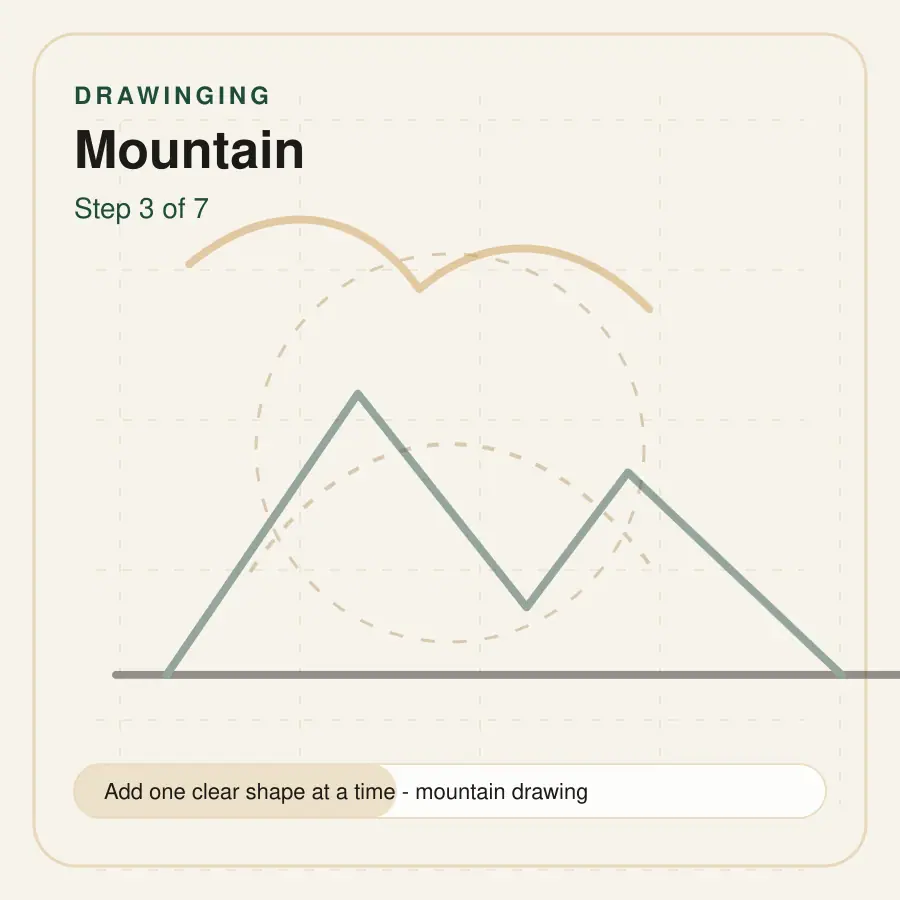mountain drawing step 3