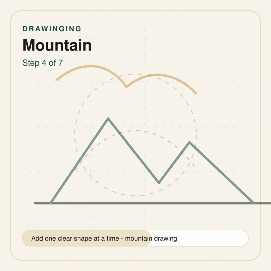 mountain drawing step 4
