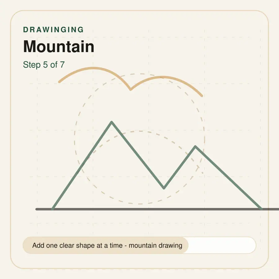 mountain drawing step 5