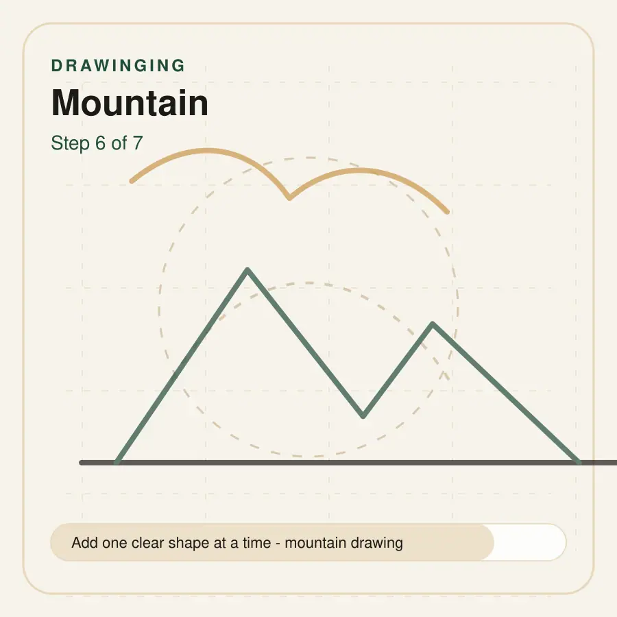 mountain drawing step 6