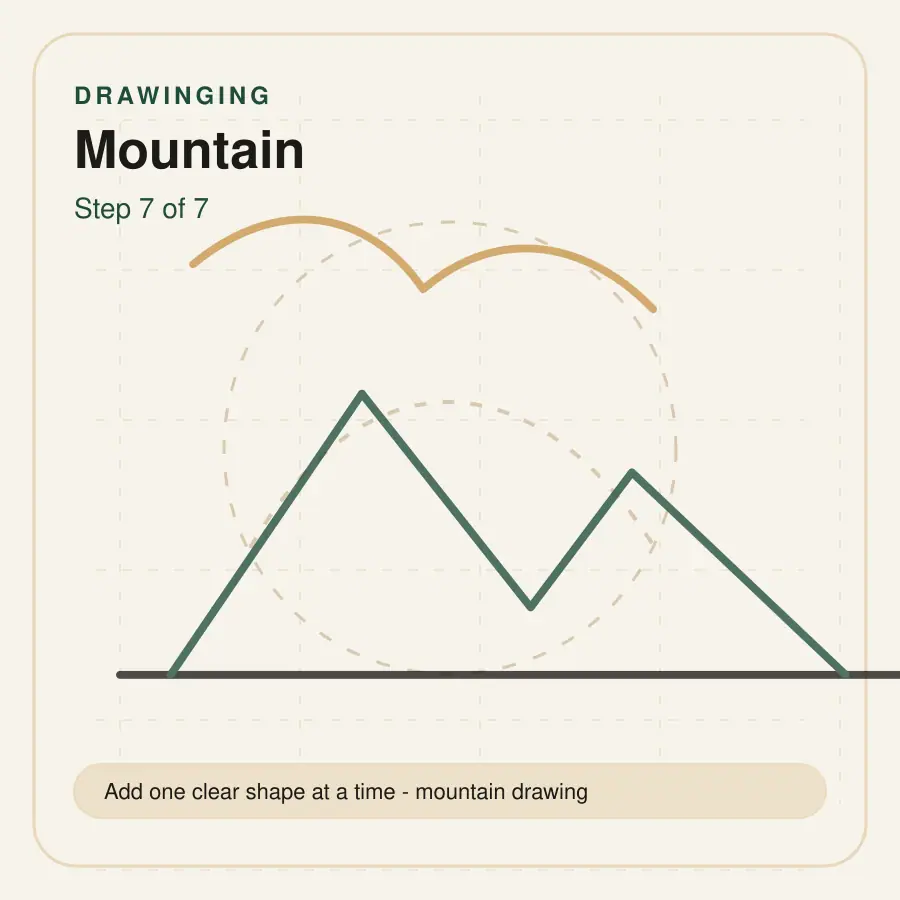 mountain drawing step 7