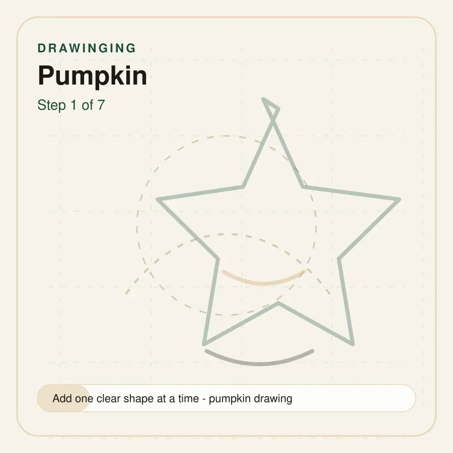pumpkin drawing step 1