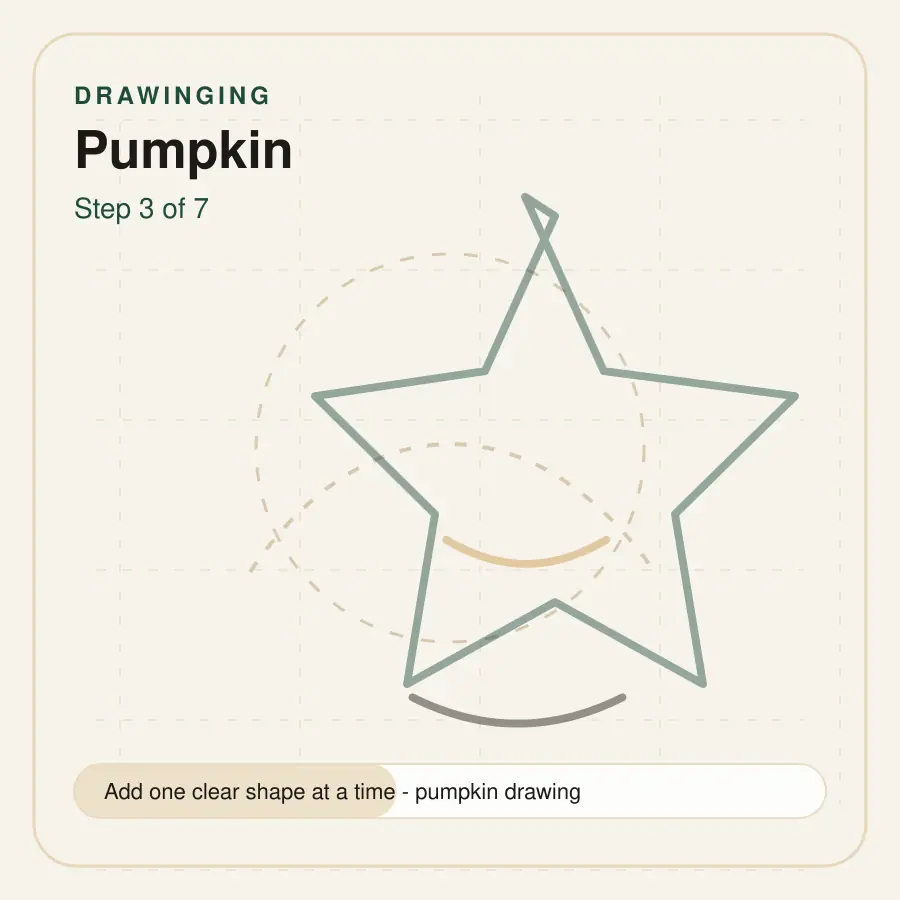 pumpkin drawing step 3