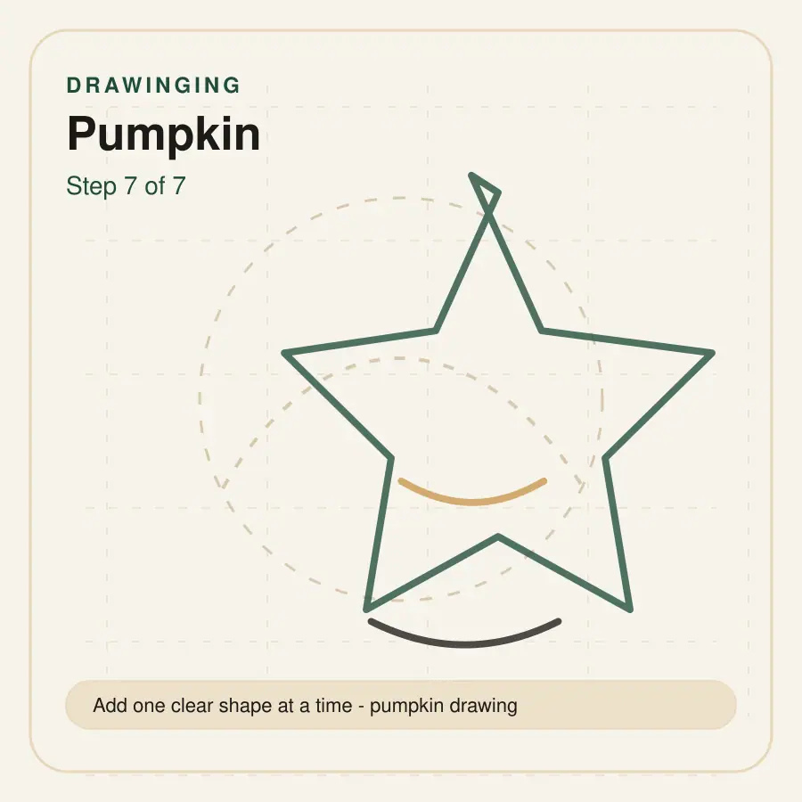 pumpkin drawing step 7