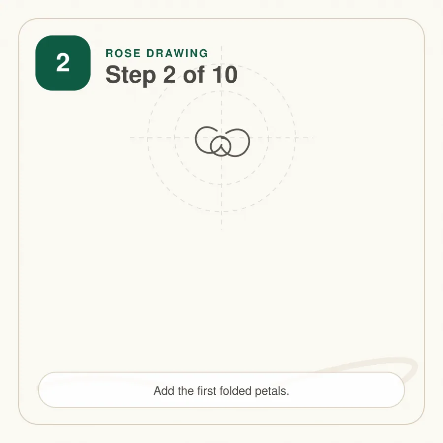 rose drawing step 2