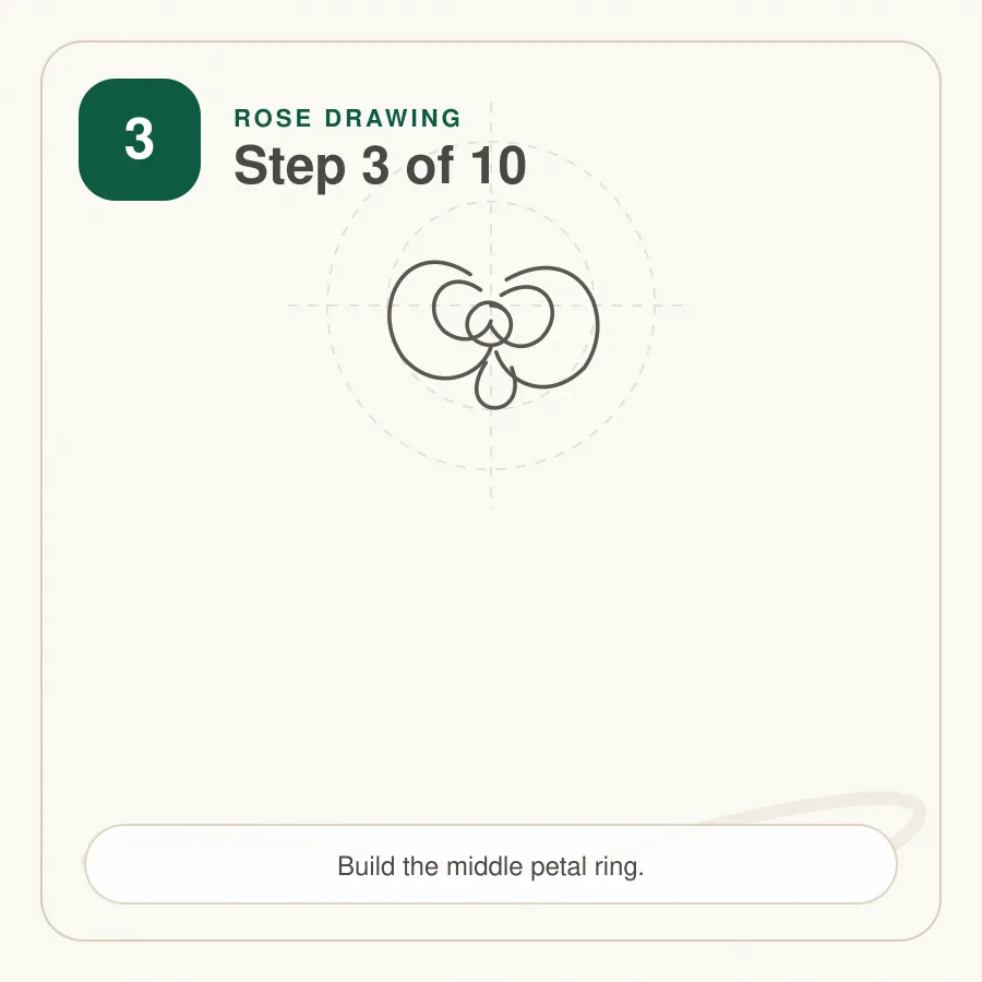 rose drawing step 3