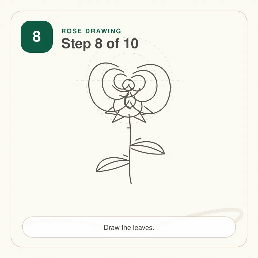 rose tutorial step 8 rose tutorial step 8 leaves