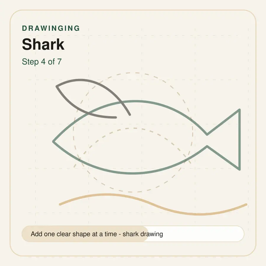 shark drawing step 4